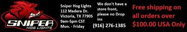 Sniper Hog Lights store coupon codes